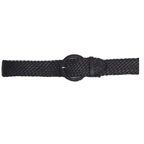 🌞 Weaved  braided Belt 2” wide 39” long dark brown unisex one size up to 39” - Picture 1 of 13
